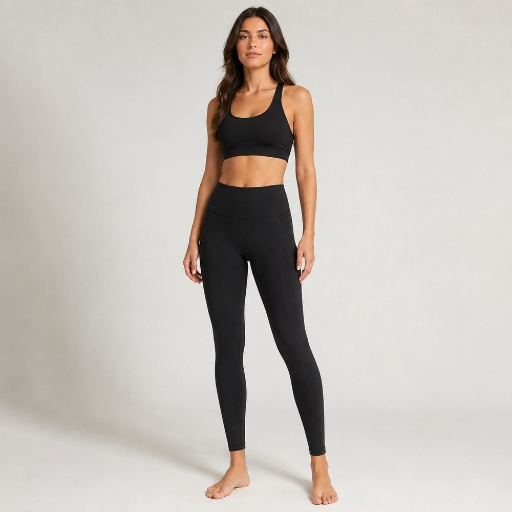 VSX Victoria's Secret Sport Black High Rise Pocket Leggings XL Long Yoga Gym